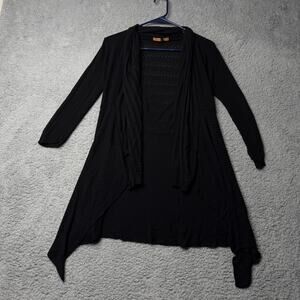 Belldini Cardigan Women's Large Black Long Sleeve